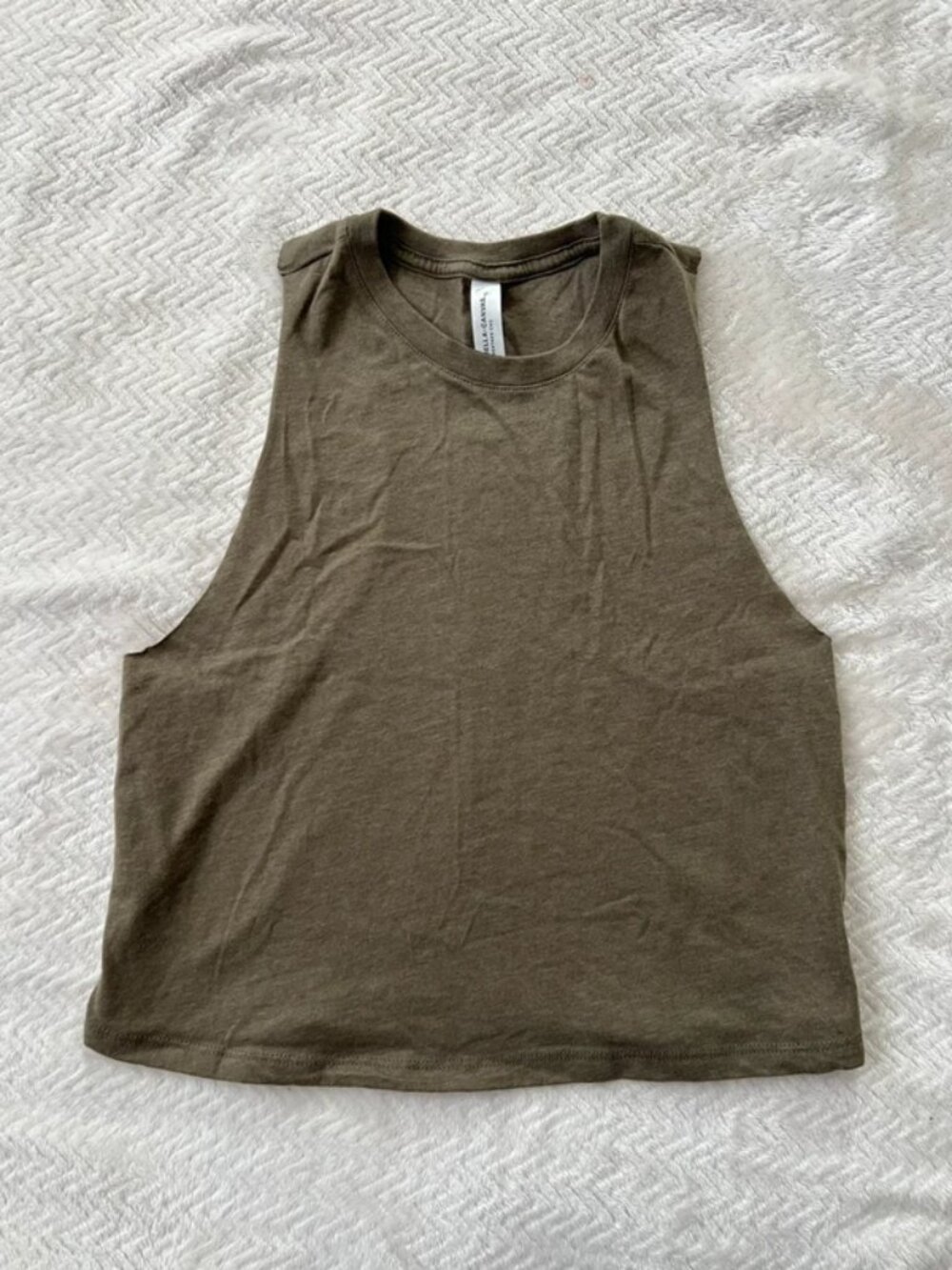 Army green sleeveless top